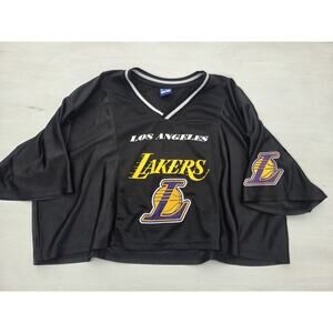 Los Angeles Lakers Crop Top Jersey Women's 3XL Ultra Game NBA Black Yellow